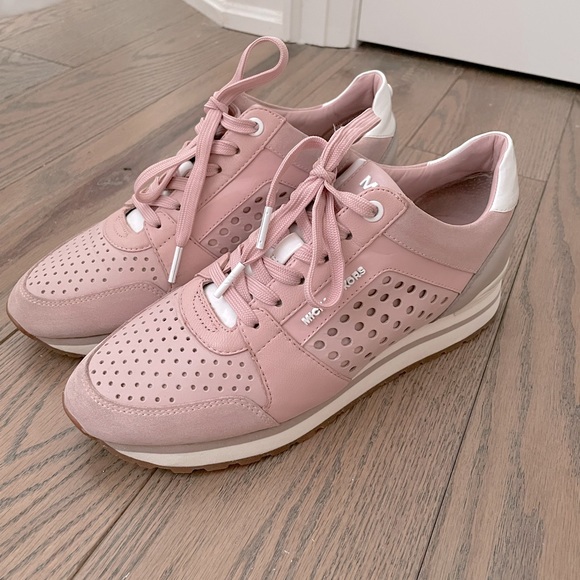Michael Kors Pink Sneakers (Lightly Worn) - Picture 1 of 3